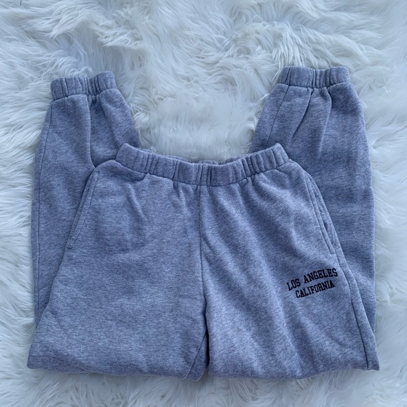 Brandy Melville Pants - BRANDY MELVILLE grey rosa sweatpants